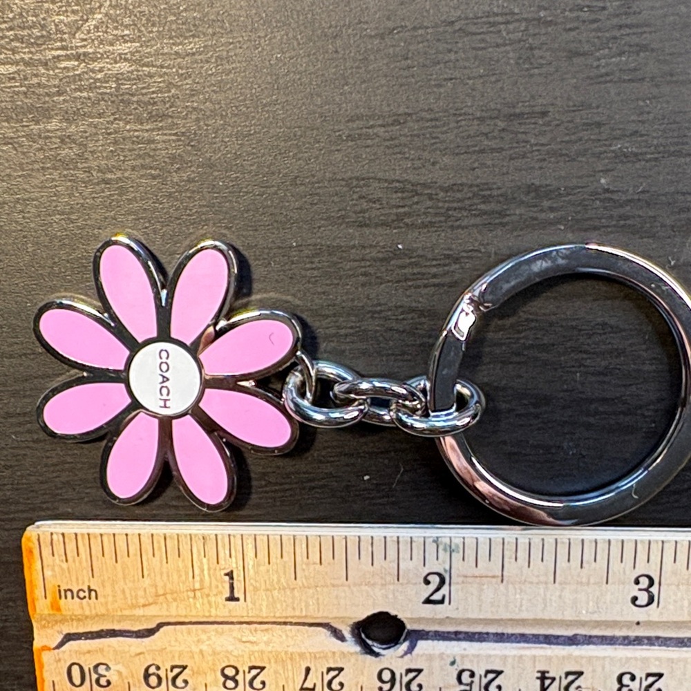 Coach Pink Floral Keyring and pen - Picture 3 of 3